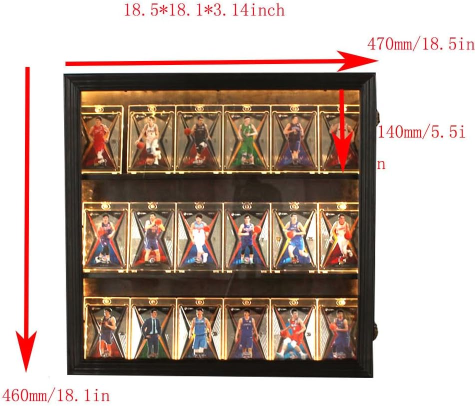 Card display case with UV Protection ,lighted Strip (Cards Not Included)