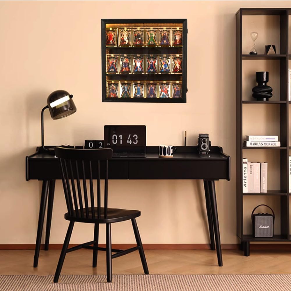 Card display case with UV Protection ,lighted Strip (Cards Not Included)