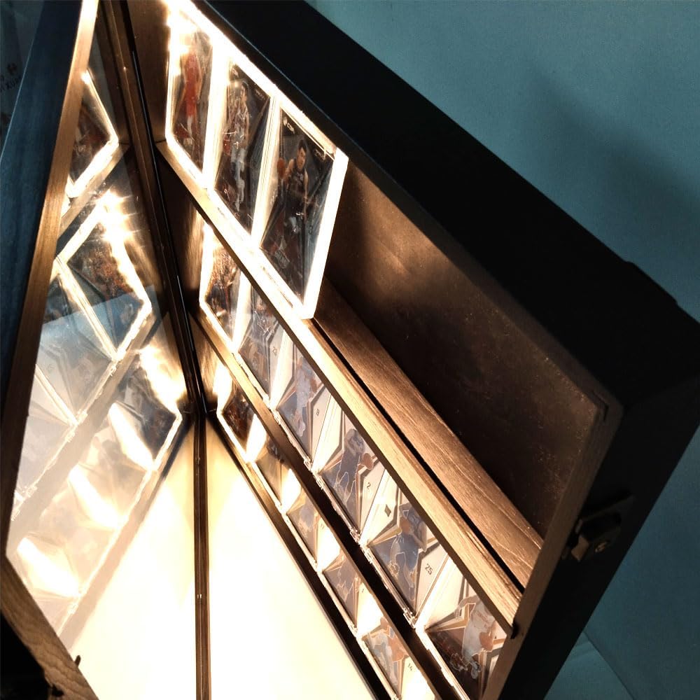 Card display case with UV Protection ,lighted Strip (Cards Not Included)