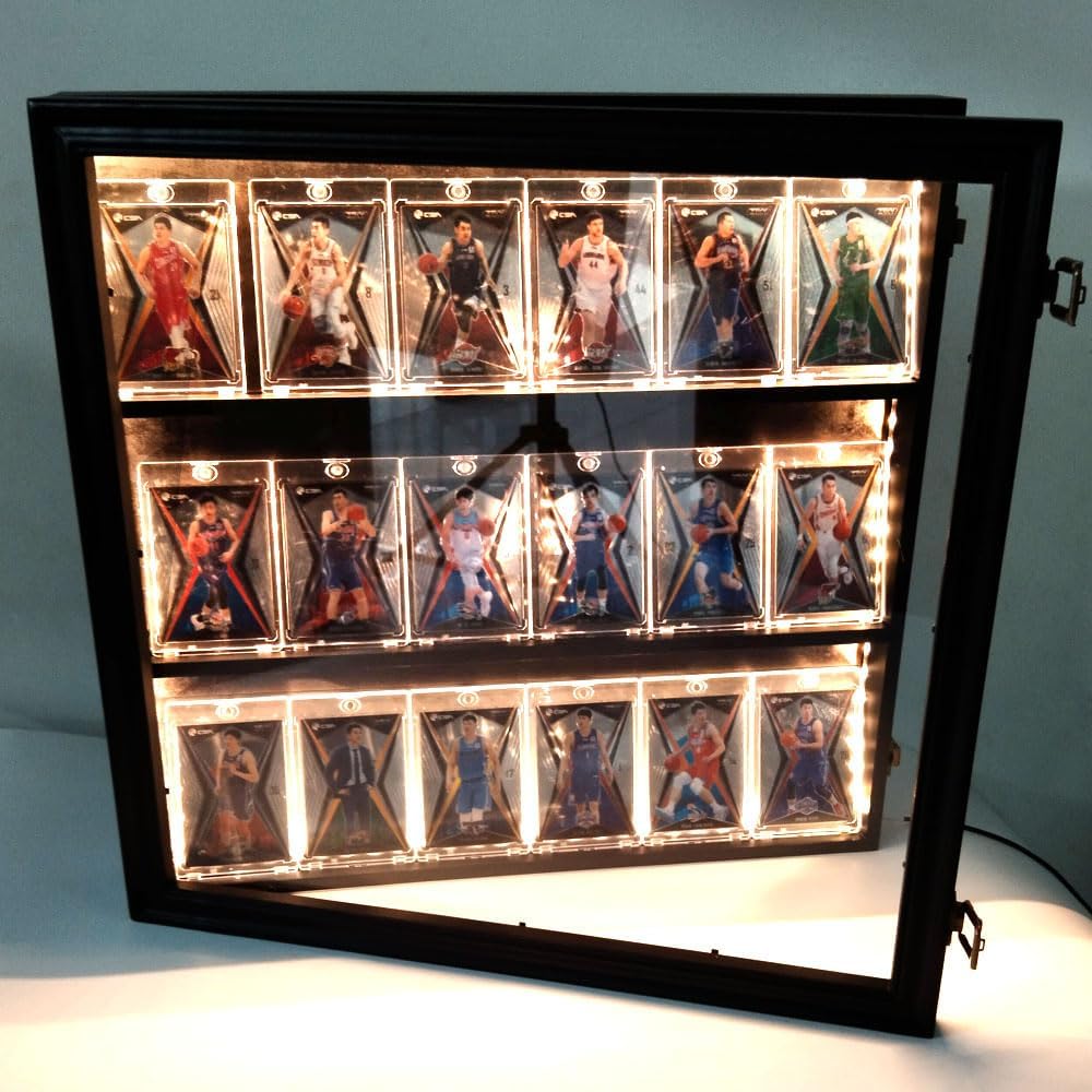 Card display case with UV Protection ,lighted Strip (Cards Not Included)