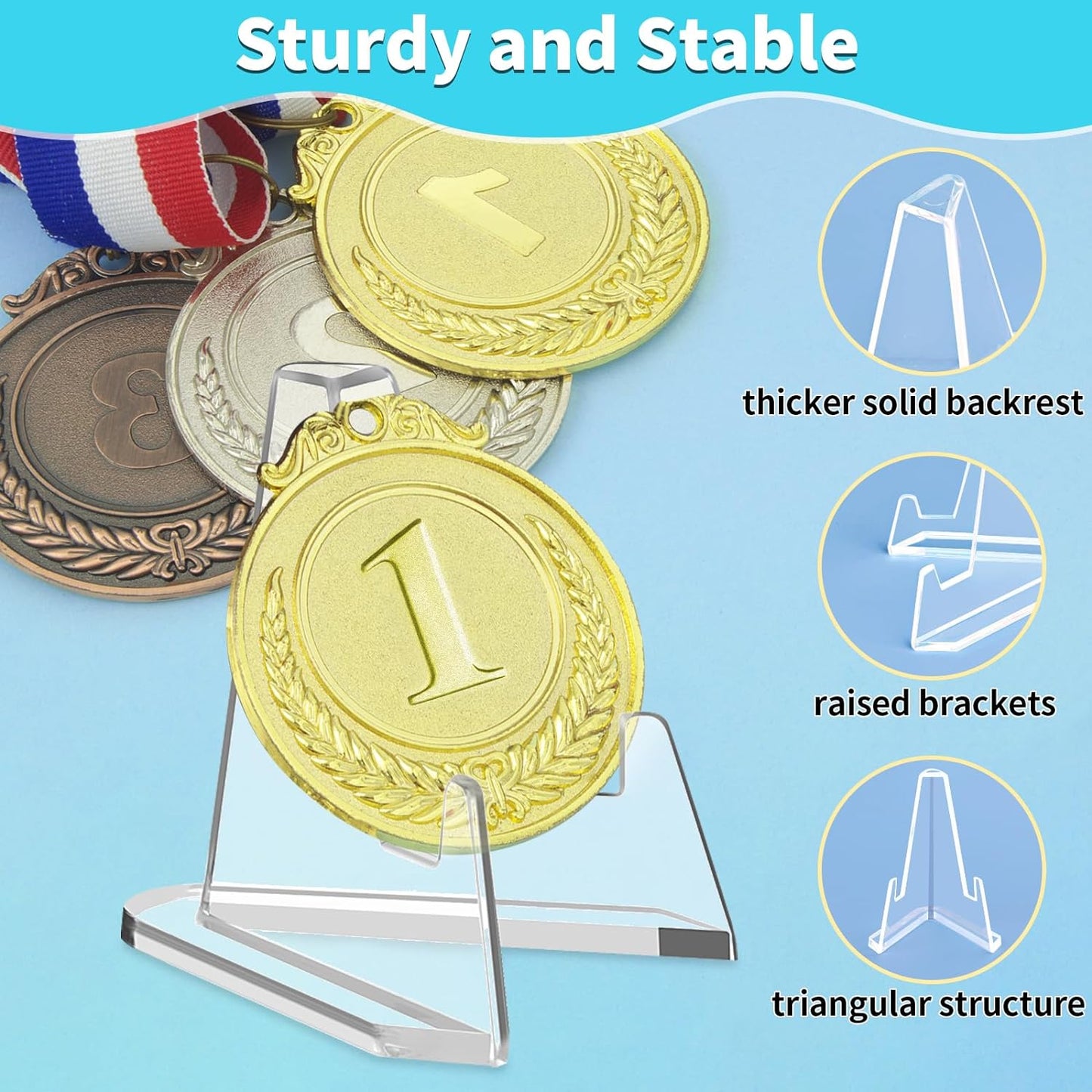 Card Display Stand, 20 Pack Small Easel Stand (2.2 Inch Tall)