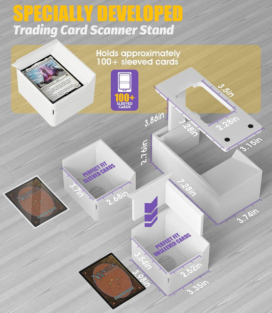 Scanstand for Standard Size Trading Cards, Easily Scanning MTG Cards, Phone Holder Manabox Card Scanner, Quickly Scan and Price Check MTG Cards, Only Available for Manabox