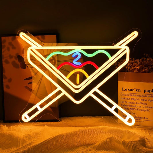 Billiards Ball Decoration Neon Signs Sports Light LED for Gym Bar Club Snooke...