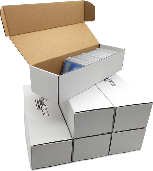 Trading Card Storage Box, Mtg Storage Box with Dividers, Cardboard Collector Box for TCG, Baseball Sports Cards, 6 Count