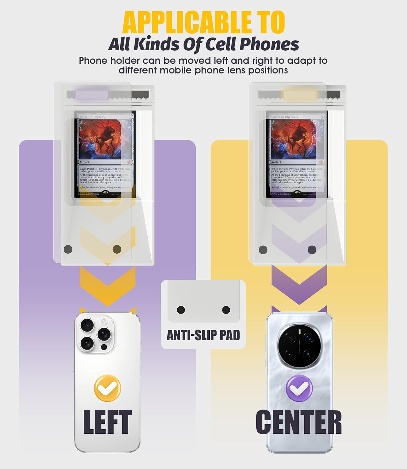 Scanstand for Standard Size Trading Cards, Easily Scanning MTG Cards, Phone Holder Manabox Card Scanner, Quickly Scan and Price Check MTG Cards, Only Available for Manabox