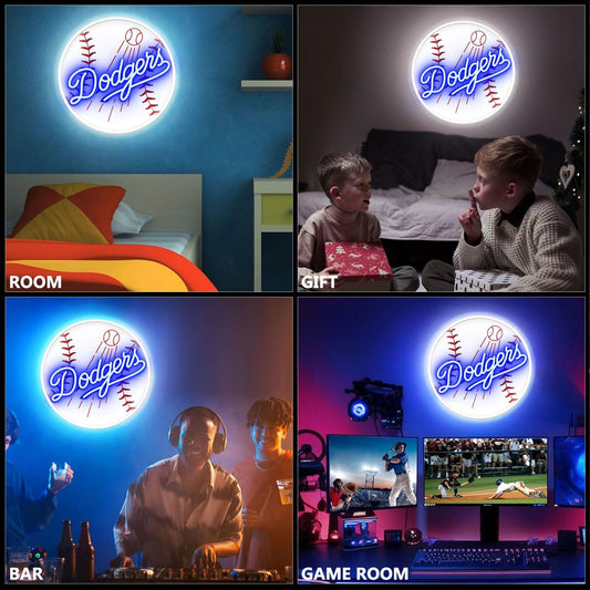 Baseball Neon Sign Sports Neon Club Bedroom Man Cave Men'S Sports Decor Baseball