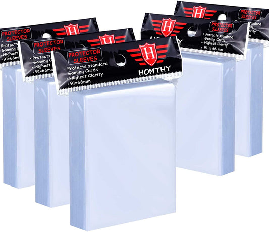 500 Counts Card Sleeves for Trading Cards, Soft Penny Card Sleeves Clear Plastic Card Protectors Fit for Baseball Card, Sports Cards, MTG Game Card Standard Cards