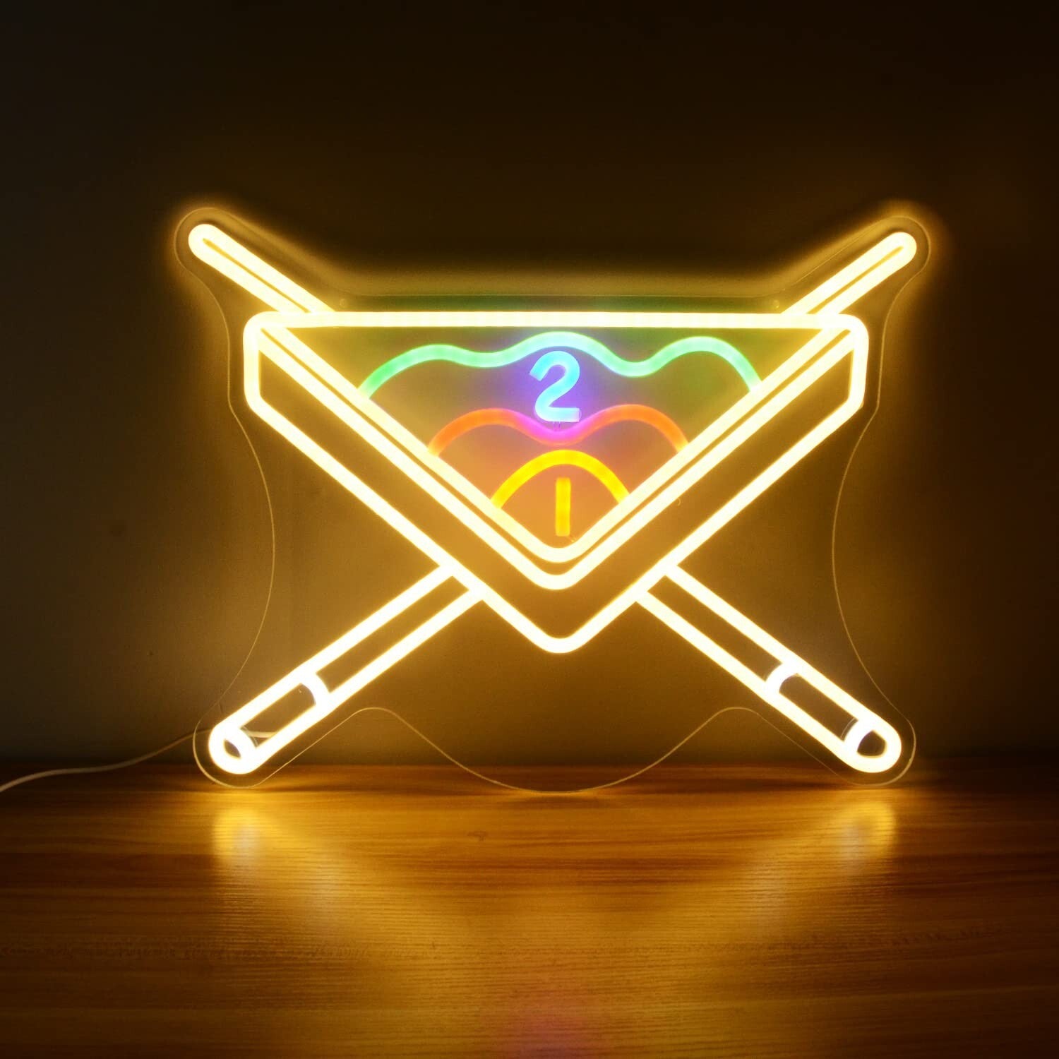 Billiards Ball Decoration Neon Signs Sports Light LED for Gym Bar Club Snooke...